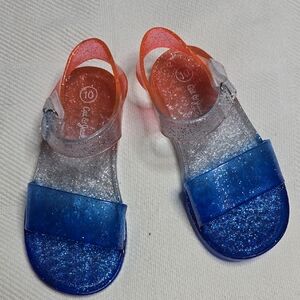 Cat & Jack Sparkly Jelly Red, White, Blue Sandals